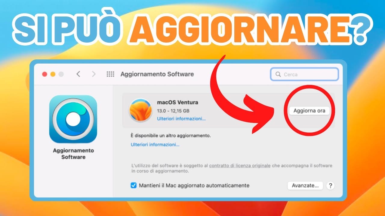 Come aggiornare il sistema operativo mac